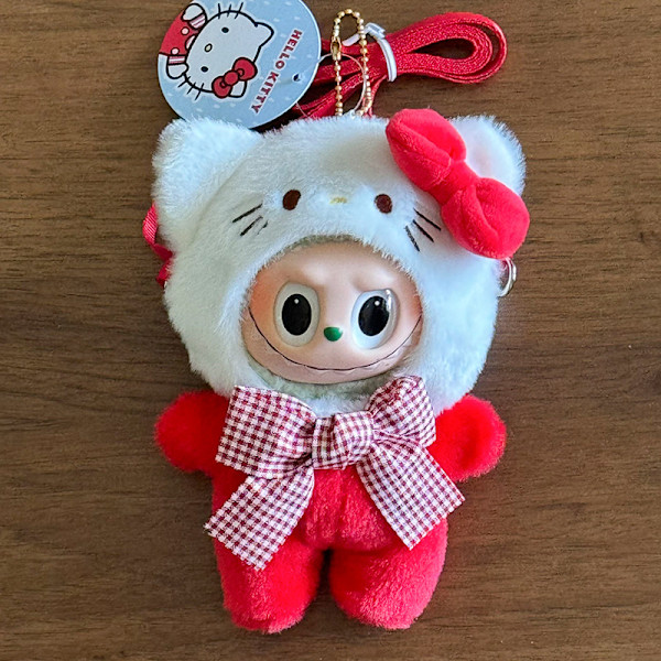 /NC/Tecknade Labubu Kläder Kreativa Hello KT Melody Labubu Dockor Outfit Monster Cosplay Baby Leksaker Charm Labubu Tillbehör 6