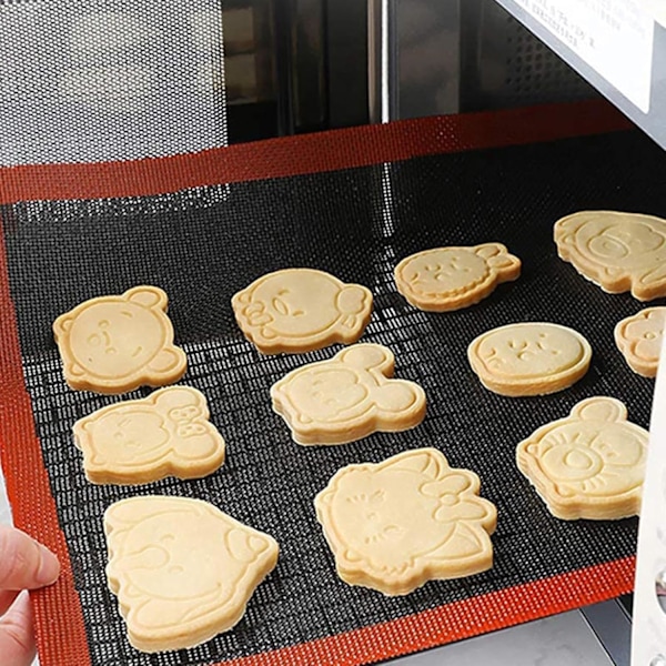 Silikon Bakeplate, Gjenbrukbar Bakeplate for Brød, Kaker og Cookies Right angle 40*30