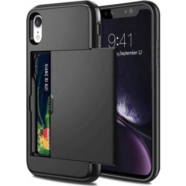 Telefon X/Xs Stødsikkert Skal kortlomme Solid® Ekstra forstærket Sort
