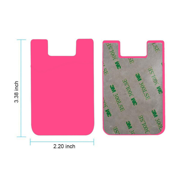 CQBB 3x Silikon socka plånbokskortsdekaler rosa Rosa en one size