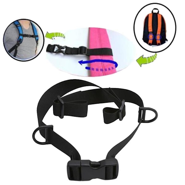 Justerbar brystrem for ryggsekk - Webbing Sternum Rem Clip Spenne