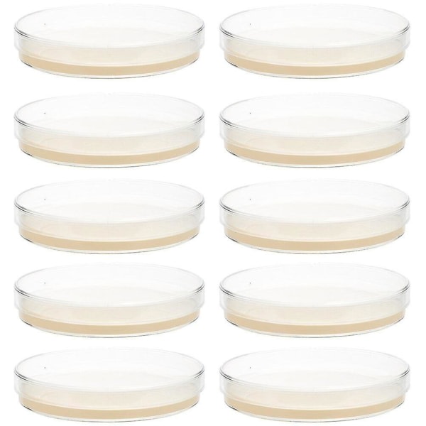 10 st förhällda agarplattor petriskålar med agarvetenskapsexperimenttillbehör