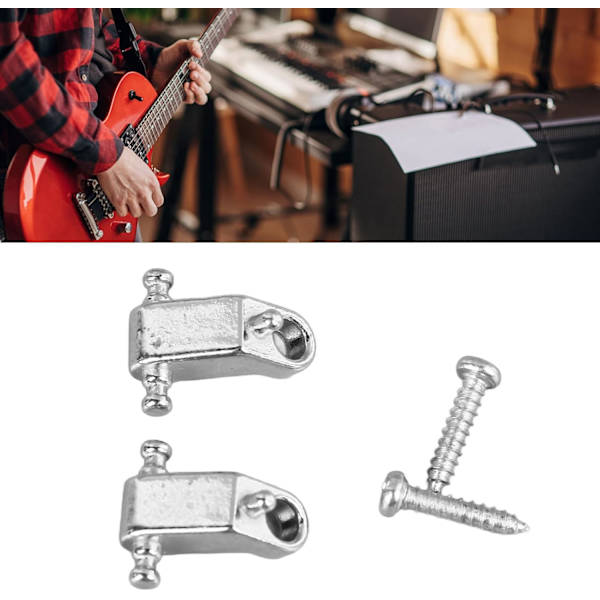 Guitar String Retainer, Tree Standard Roller String Guides Metal Elektrisk Gitarr String Guide Retainer Byte (Silver) Silver