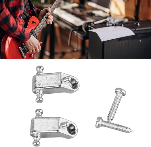Stränghållare för elgitarr, Tree Standard Roller String Guides Metal Elektrisk Gitarr String Guide Retainer Byte (Silver) Silver