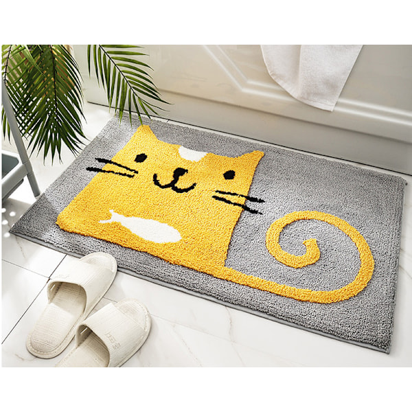 Hemma flockande golvmattor Halkfria vattenabsorberande golvmattor vid badrumsingång, Dörrmattor, 45*65cm, D,