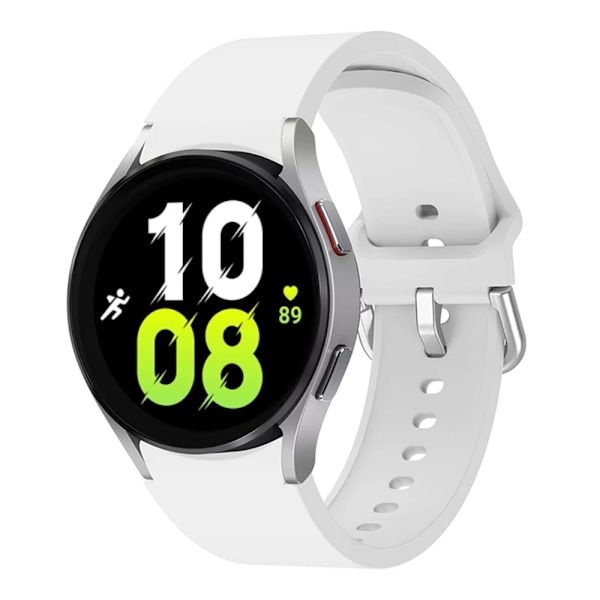 Silikonrem för Samsung Galaxy Watch 6 5 4 44mm 40mm 45mm Watch Ersättningsband för Watch 6 4 Classic 47mm 43mm 46mm Officiell vit Galaxy 6 44mm 40mm