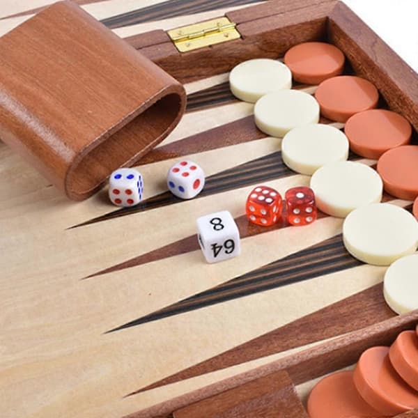Träbackgammonset med vikbar design - Perfekt-max