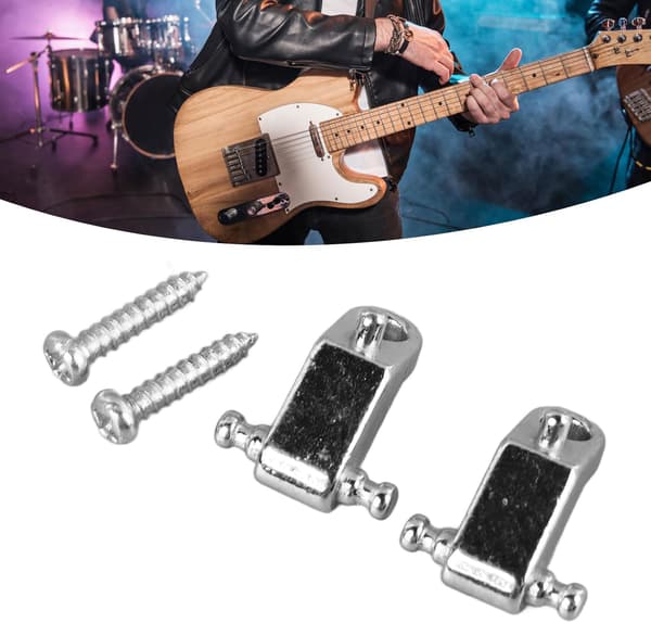 Gitarstrengs-holder, Tree Standard Roller String Guides Metal Elektrisk Gitar Streng Guide Holder Byte (Sølv) Silver