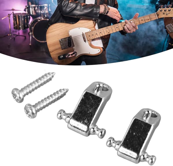 Stränghållare för elgitarr, Tree Standard Roller String Guides Metal Elektrisk Gitarr String Guide Retainer Byte (Silver) Silver