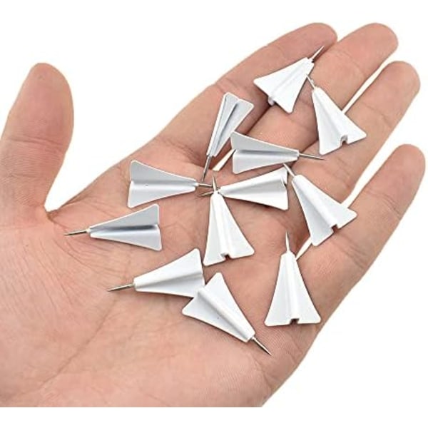 Vita 12 stk Kreative Push Pins - Tommelspiker, Spikhuvud, Trykk, Smiidig, Hold Fast, Liten Hull, Lang Nok For Å Håndtere