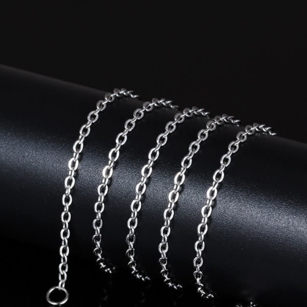 Rostfritt stål Halsband Länkkedja Metallkrage 4MM-70CM