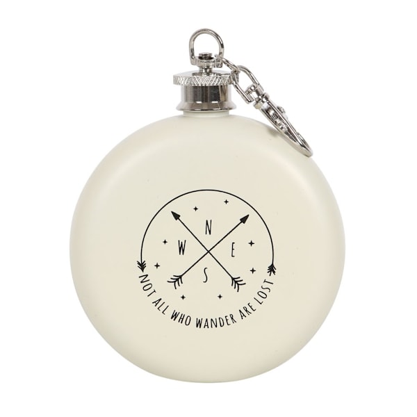 Something Different Happy Camper Hip Flask En Størrelse Vit White One Size