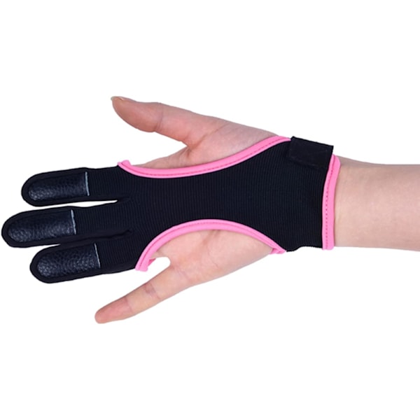 - Fingerbågskytte, Handskar, Fingerskydd, Handskar Skjut, Fingerskydd, Tillbehör för Recurve Compound Båge Svart Rosa S Black pink S