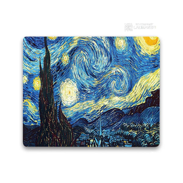 Liten musematte Tegneserie Van Gogh Illustrasjon PC Gamer-skap Tastatur Skrivebordsmatte Dataspilltilbehør Musematte Animematter JH003770 40x45cm