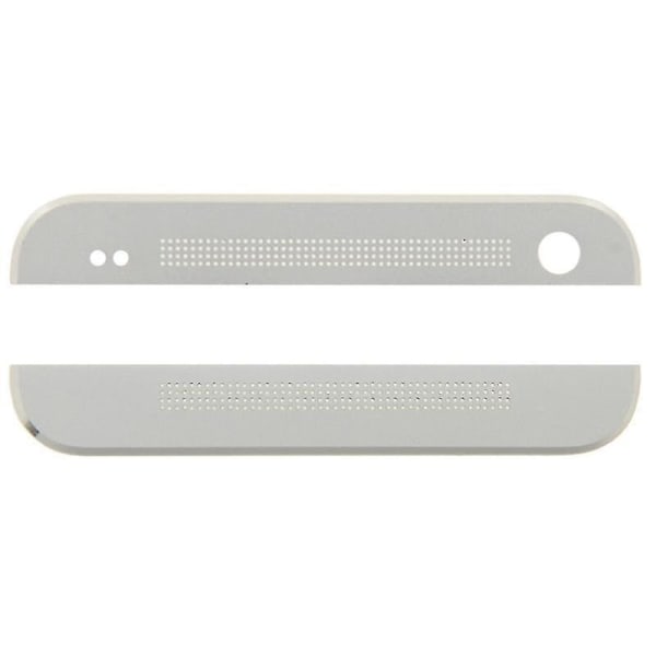 CQBB Fram övre övre + nedre botten cover & lim för HTC One / M7 (vit)