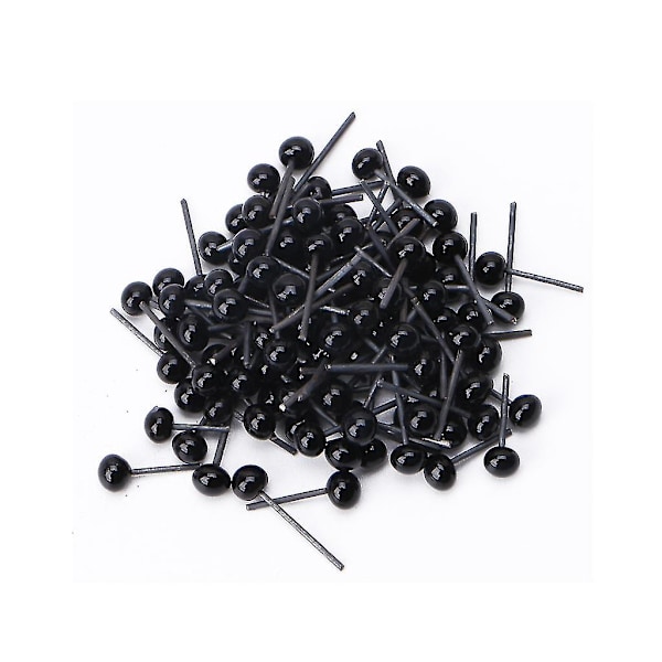 150 par 2/3/4 mm plastsäkerhetsögon för nålfiltbjörn för dockhantverk