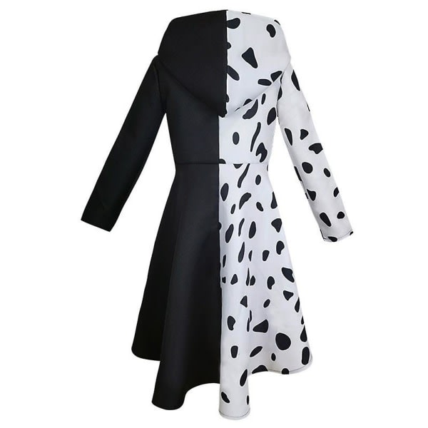 SQBB Cruella De Vil Cosplay-asu Cosplay-mekko naisille Asuste Halloween-juhliin Hieno Pukeutuminen Täysi Setti S