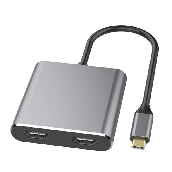 Dockningsstation USB C Hub för Dual 4K-HD HDMI-kompatibel USB 3.0 Laptop Laddningsstöd Dubbelskärm för Mac-book Pro SQBB