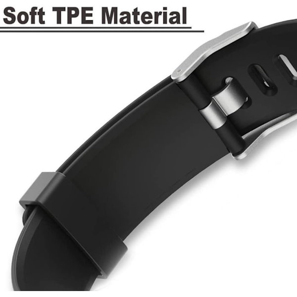 Vaihdettava ranneke, 5 kpl/setti säädettävä ID115Plus HR Smartband-rannekke kuntokellolle (musta, punainen, sininen, vihreä, violetti) kulutuselektroniikka