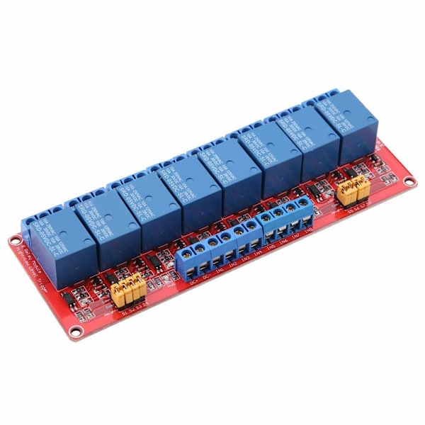 8-kanals relämodul reläbräda med optokopplare lågnivåutlösare expansionsbräda för Arduino 5V/12V/24V (24V)