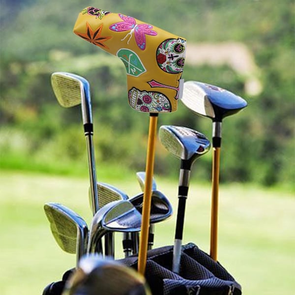 Magnetisk Golfputterhuva, Snygg Klubbhuvudskydd för L-formade Putters B