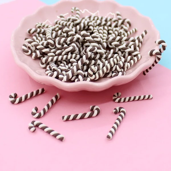 10 st Harts Jul Candy Cane Dekoration Scrapbooking Tillbehör Supplies Miniatyr Lanar Flatback Craft Materiale Poster Diy diy flatback   1