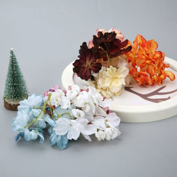 12 stk. kunstige blomster Simulation til DIY dekoration Bryllupsfest Bold