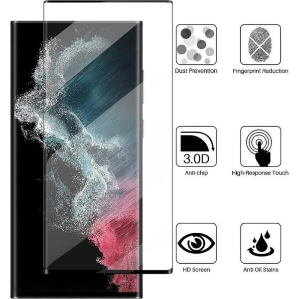 CQBB 3 3D härdat glas för Samsung S23 Ultra Stötsäkert skärmskydd