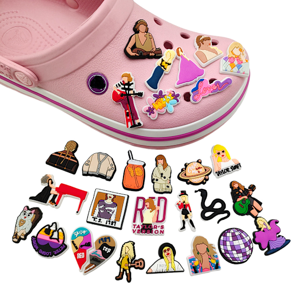 29st Singer Taylor Swift Series Skotillbehör för Croc Charms