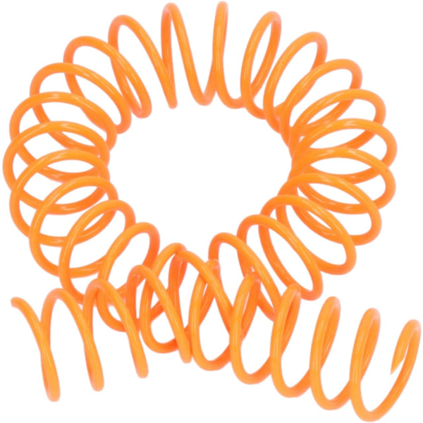 Spiralbundna spolar, 20 stycken, spiralbundna plastspolar, 19 mm, 3/4 tum innerdiameter, 30 hål, spiraler för A4 och A5 anteckningsböcker (orange) apelsin