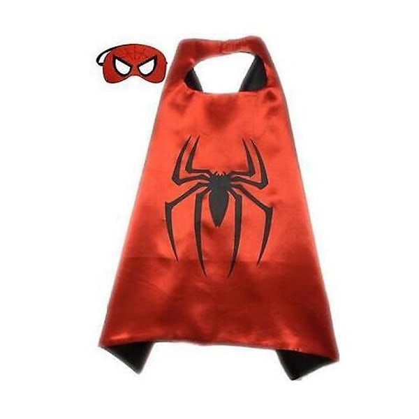 Barn Gutter Dc Avengers Superhelt Superman Kappe med Øyemaske Cosplay Kostyme-WELLNG Red Spiderman