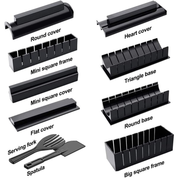 Sushi Maker -setti 10 osaa - Täydellinen Sushi-valmistussetti DIY