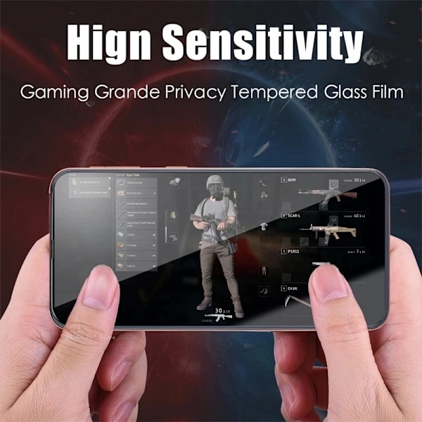 4 stk personvern herdet glass for Realme 9 Pro 5G Anti-spy skjermbeskytter