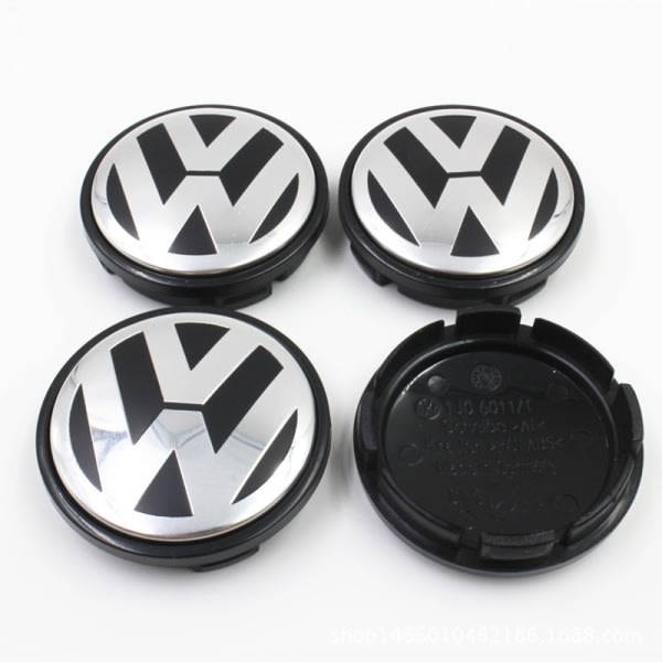 4-pakning VW-logo 56 mm navkapsel Felgemblem Felgmerke #1 56mm SQBB