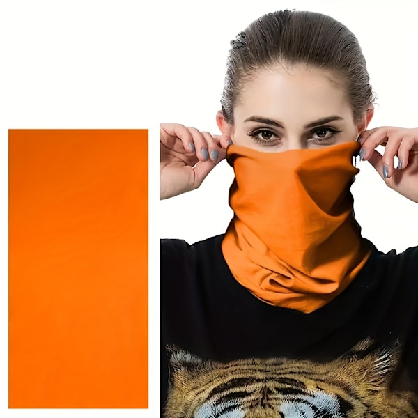 Enkel enfärgad halsdamask Stretchig Sport Infinity Scarf Höst Vinter Vindtät Varm Mask Blå