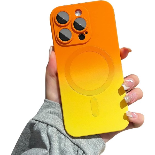 CQBB Magnetiskt iPhone13Pro Max case[kompatibelt med MagSafe], sött case med gradientfärg för kvinnor och män, mjukt TPU-stötsäkert med case