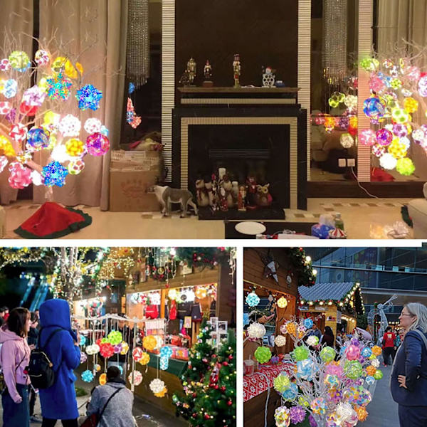 Sankt Martins Lanterne Håndværkskit - Bærbar Børnelanterne med Pinde, Halloween, Bryllup, Jul multicolored