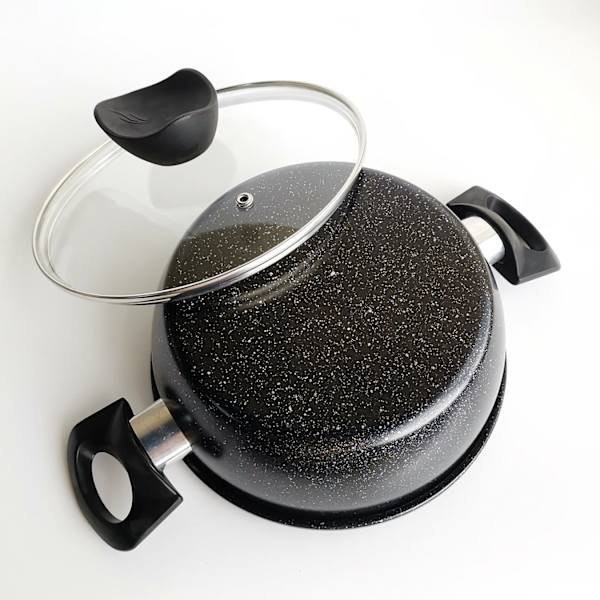 Gryde i støbejern, medicinsk sten, gryde 21,3 cm 8,39 tommer