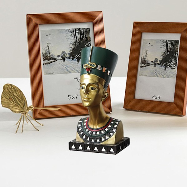 Egyptisk farao staty set | Mumie och sfinx skulpturer | Mytologi inspirerade ornament | Unik hemdekorsamling | Sfinxfigurer a