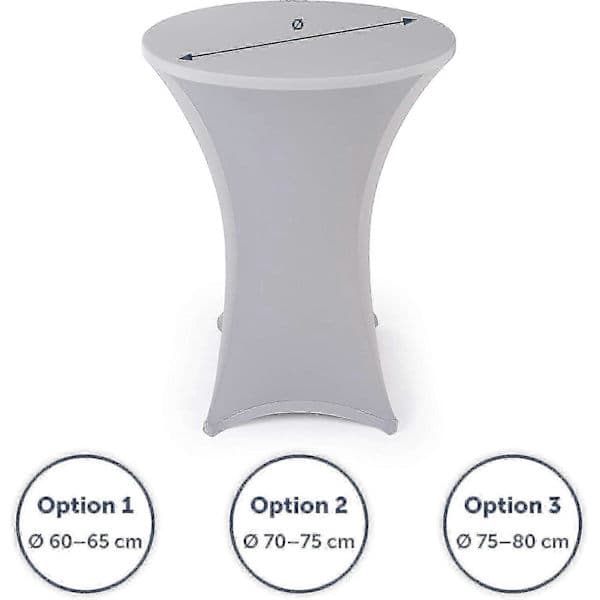 Elegant antracit stretchduk, kompatibel med bistrobord 60 2-pack—max