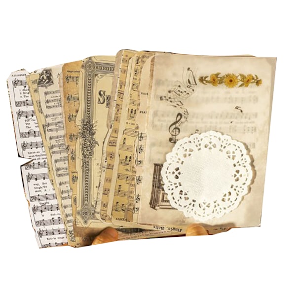 26 ark vintage-arkistointipohjapaperia DIY-käsintehtyjä käsitöitä varten, upea koristeellinen käsityöpaperi taidepäiväkirjanpitoon