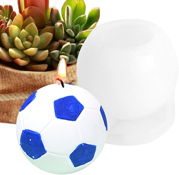 Fotballformet Silikonlysform, Lysformer for Lys og Sjokolade