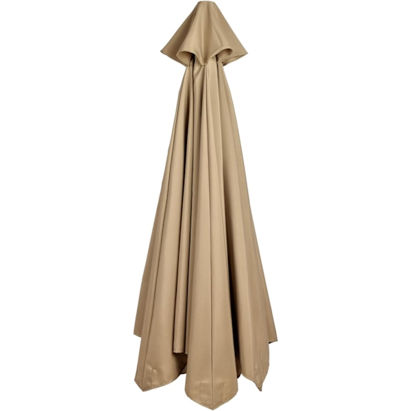 Ersättningsskärm för uteplats, marknadsparaply, utomhusbordsparaplyskärm för 8/6 ribbor, endast skärm (8 ribbor) Khaki 8 Ribs