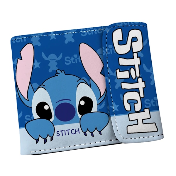 Uusi Disney-piirretty Stitch-lompakko korttikotelolla, Hasp-laukku lahjaksi tytöille ja pojille XQSDZ001