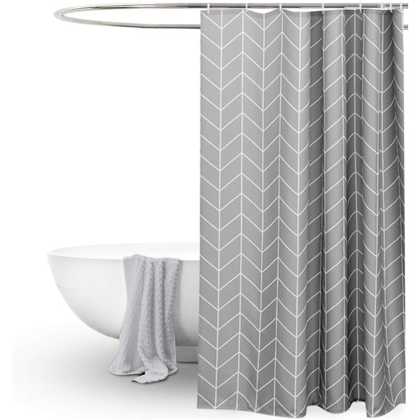Duschdraperi - Badrumstillbehör - polyester - grå - 180*180 cm - Hög kvalitet