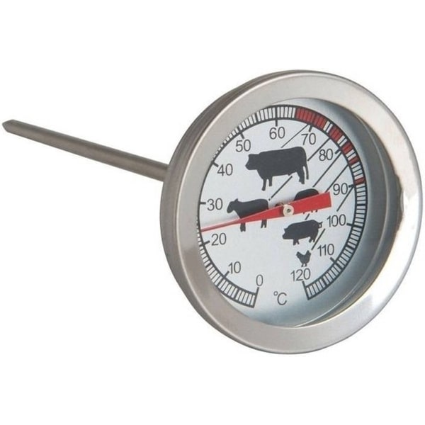 Benson Kjøtttermometer - Analog - Rustfritt stål - 12,5 cm - Kjøkkentermometer