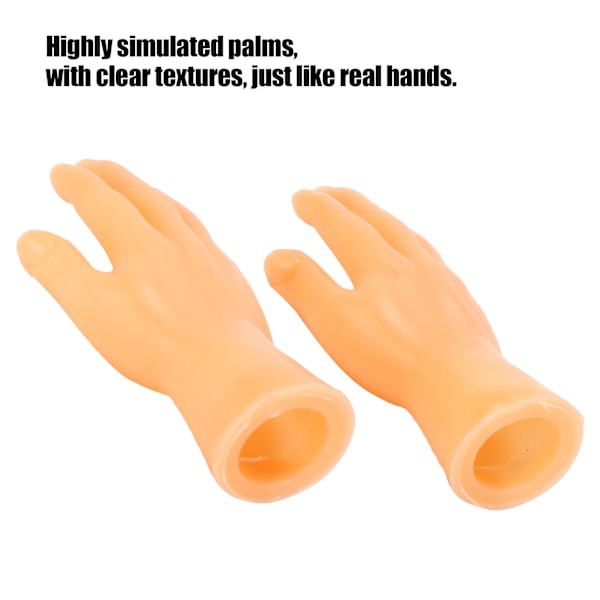 6 stycken små händer mjuka multi-form små handmodell fingertoppar leksak för kattmassage