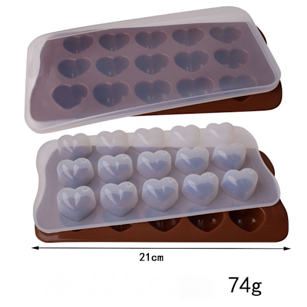 Silikoneforme til chokoladehjerter, silikoneform til hjerter, til Ch