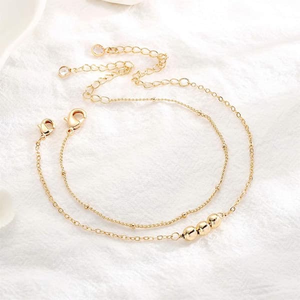 Wekity Delikat Guld Armbånd til Kvinder, Justerbart Lagdelt Armbånd