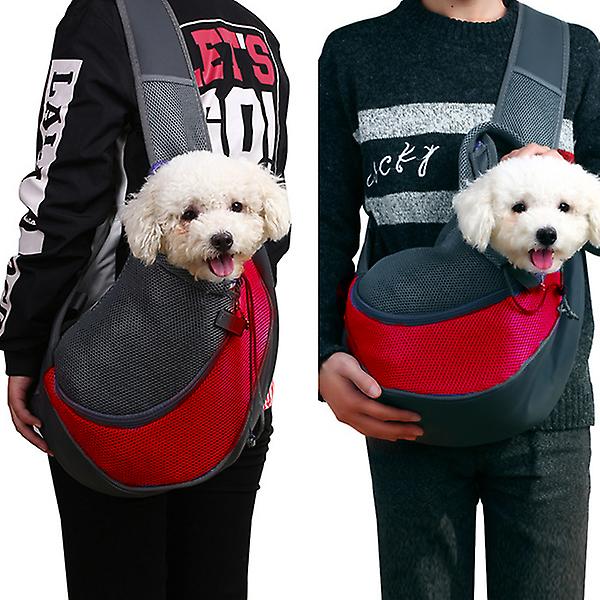Hund En-axelväskor Katt Pet Out-paket Pet Hund Hangbag Bag Tote Mode Pet Bag S（röd）